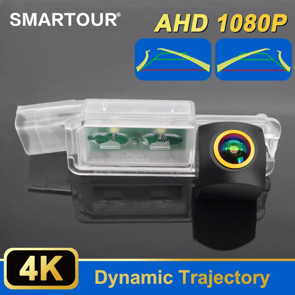 AHD 1080P Dynamische Flugbahn Lizenz Licht Fahrzeug Reverse Backup Hinten Kamera Für Golf 6/7 Passat CC B7/B8 käfer Lamando T-Roc