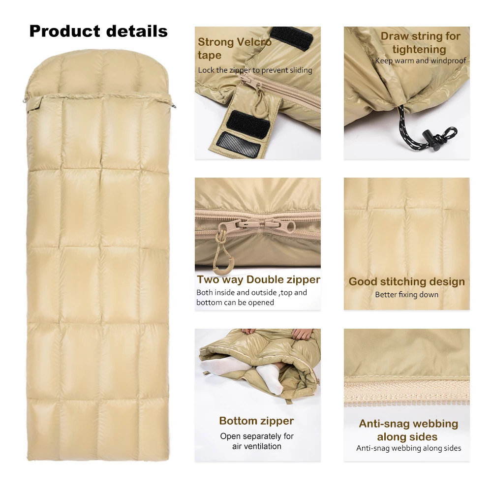 Ultra-Light 4 Season Nylon Duc - Sleeping Bag 4 Season Down Winter recension och pris