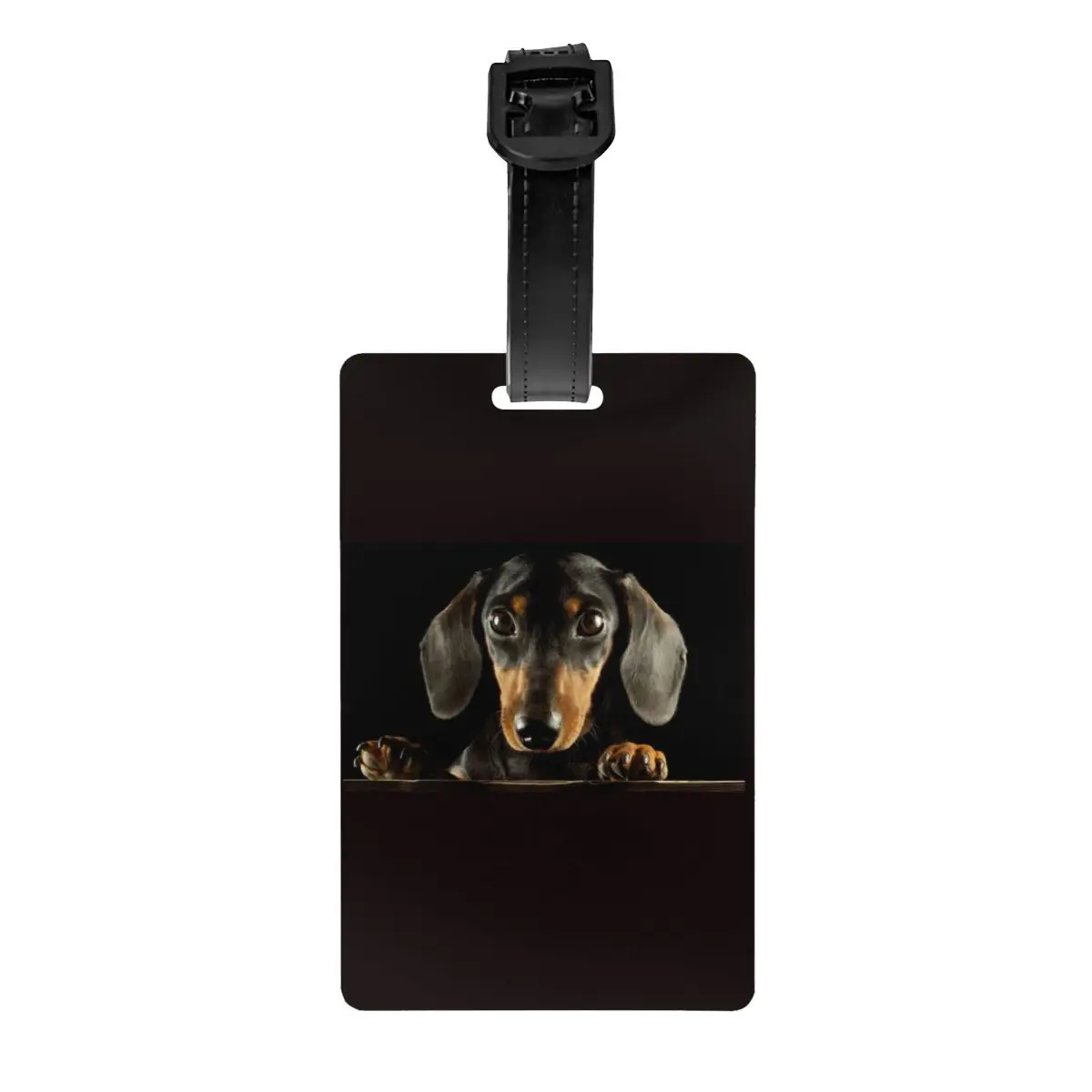 Cute Dachshund Dog Luggage Tag for Suitcases Cute Puppy Pet Baggage Tags Privacy Cover Name ID Card