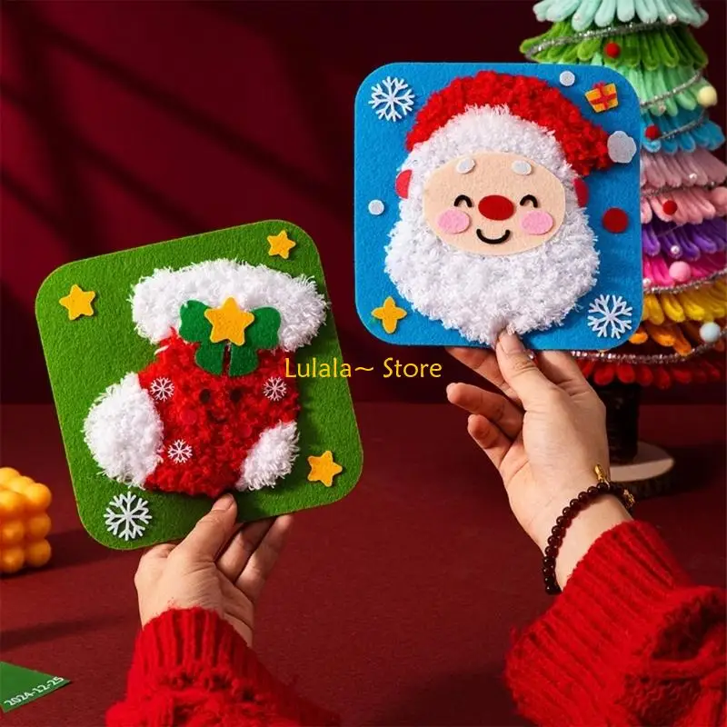 Y4QA Holiday Ornament Sewing Craft Activity Set For Children Christmas Tree Decors