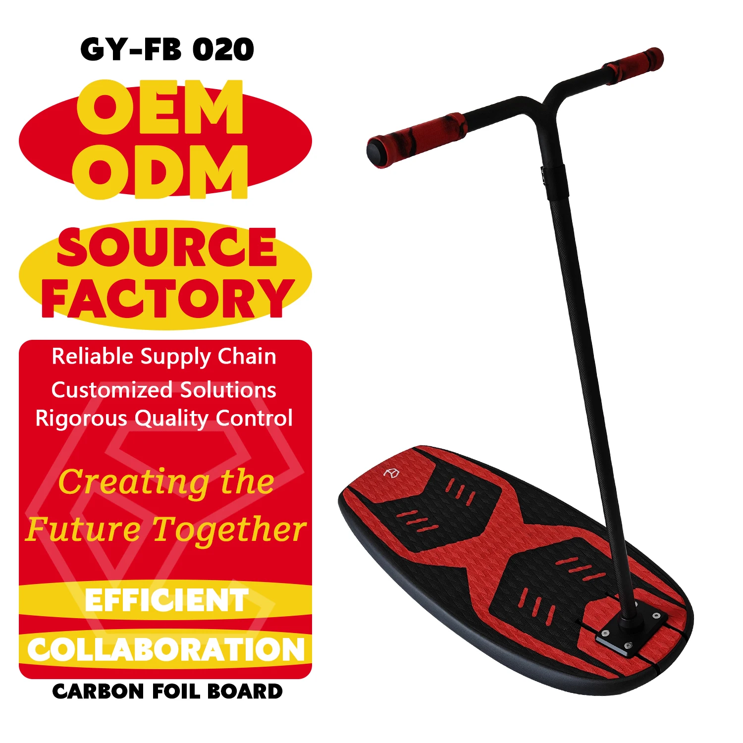 MSFoil Scooter Board with Carbon Handle Hydrofoil Board 96cm Beginner Pumping Surfboard sup Boards Handlebar Waterplay Surfing