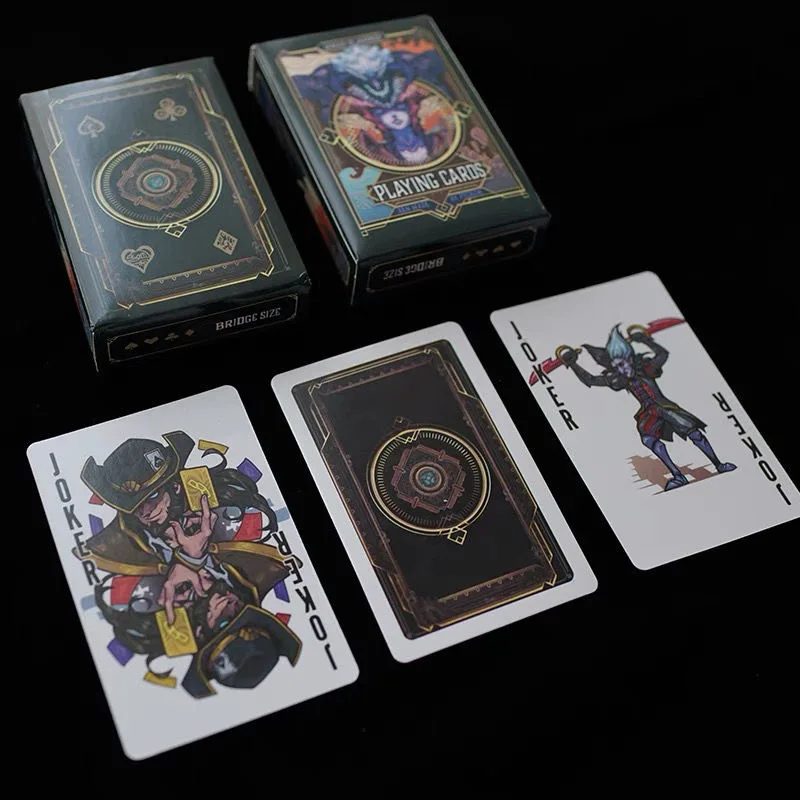 New Game LOL League of Legends Poker Card Superhero EZ the Blind Monk Vi Master Yi Cosplay 55Pcs Playing Card Party Board Game