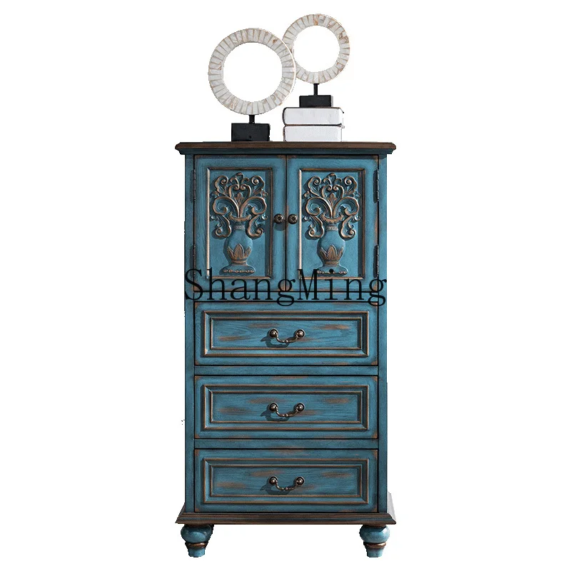 

LXY solid wood bedroom locker small apartment storage foyer decorative door partition cabinet