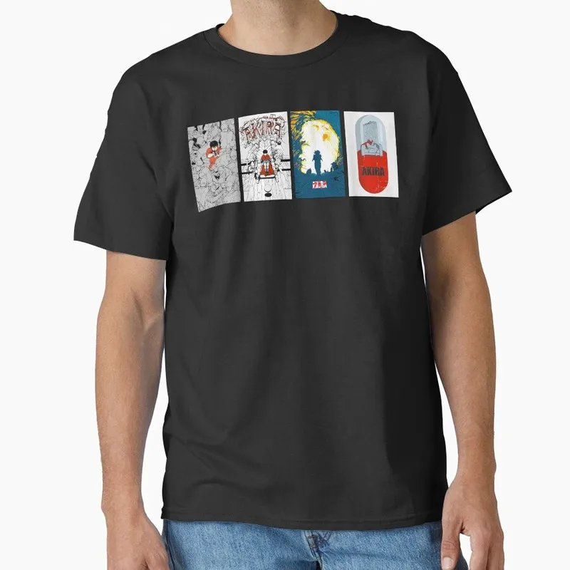 Akira Cyberpunk City Explosion Gift T‑Shirt Katsuhiro Otomo Retro Manga Shotaro Kaneda Neo‑Tokyo Anime Print Short Sleeve Tops