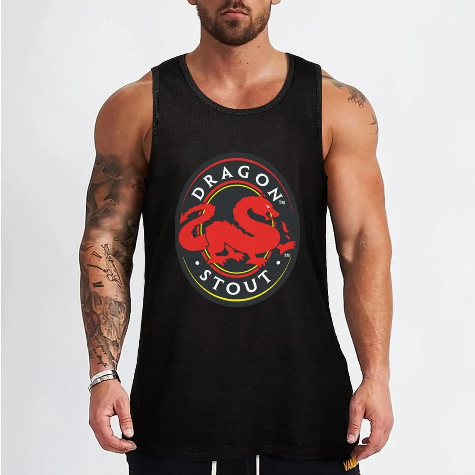 Jamaican Dragon Stout Tank Top Top t shirts gym clothing