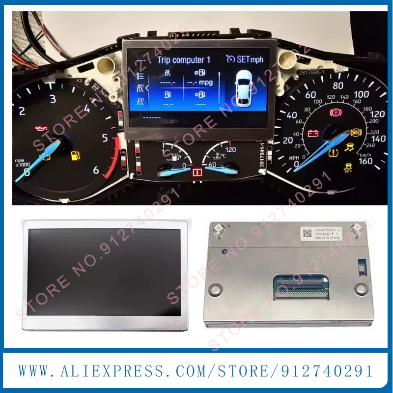 LQ042T5DZ11 LQ042T5DZ13 LQ042T5DZ13K 4.2''LCD Display Color Screen Dashboard Pixel Replacement For Ford Escape Focus 2013-16 RGB
