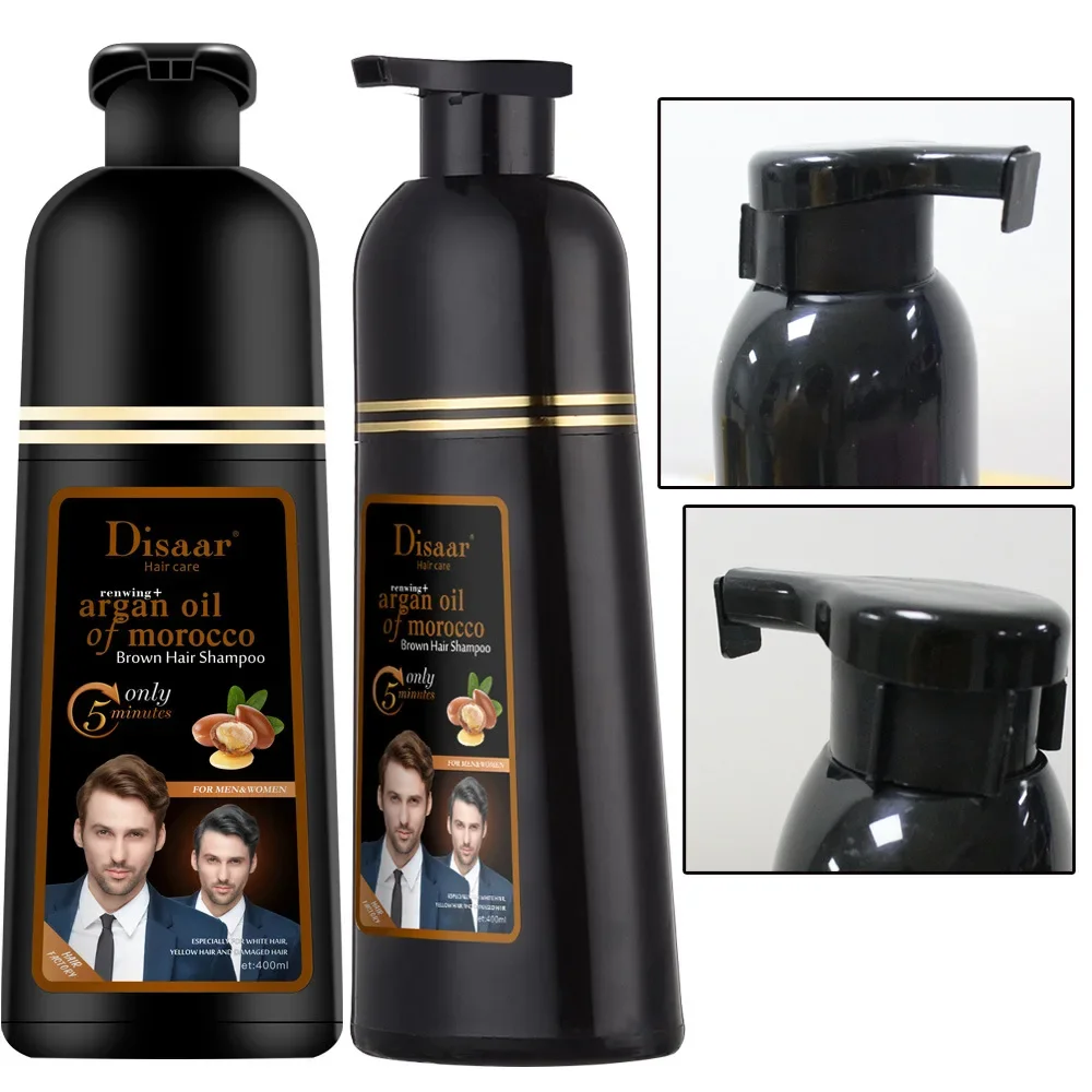 DISAAR 400ML Aloe Vera Brown HAIR SHAMPOO Nourishing Repair Damaged Improve Split Hair Rough Remove Greasy Treatment HairCare