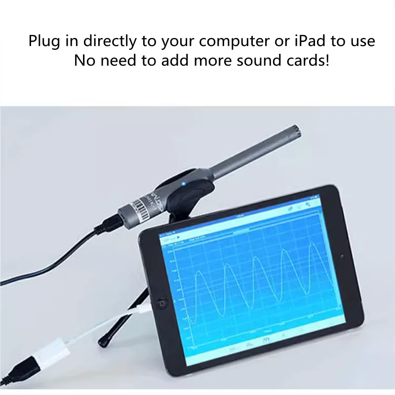 MiniDSP-Micrófono de prueba de ruido de campo de sonido UMIK1, medición de acústica ambiental, USB, calibración tipo C, UMIK-1