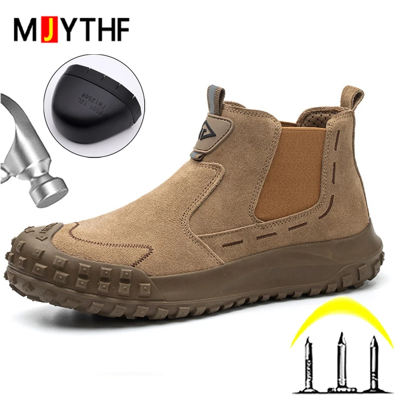 

Anti Slip Safety Shoes Men Anti Scalding Welder Shoes Anti-smash Steel Toe Shoes Anti-puncture Work Shoes Protective Boots Men