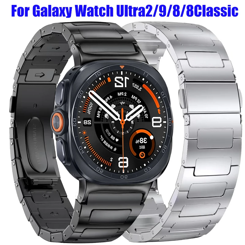 Stainless Steel Band For Samsung Galaxy Watch Ultra2 47mm No Gaps Bracelet Strap For Galaxy Watch 9 8 40mm 44mm/8 Classic 46mm