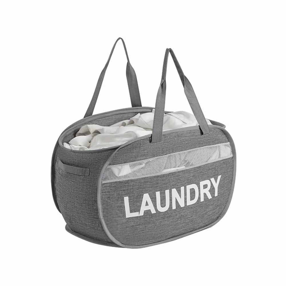 

Oxford Cloth Dirty Clothes Basket Large Capacity Dustproof Laundry Basket Foldable Reusable Quilt Storage Basket Bathroom
