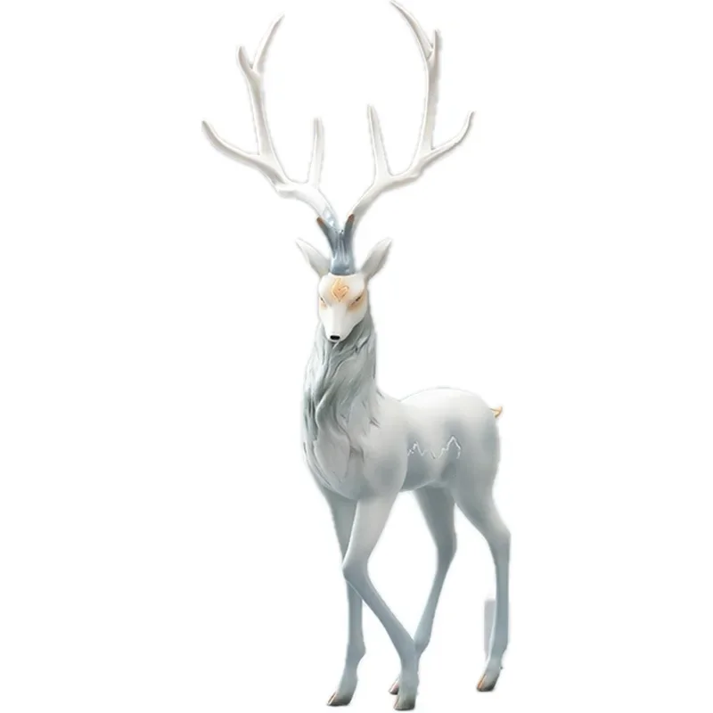 Creative Light Luxury Moose Decoration  Resin Arts and Crafts  High-end Home Decor