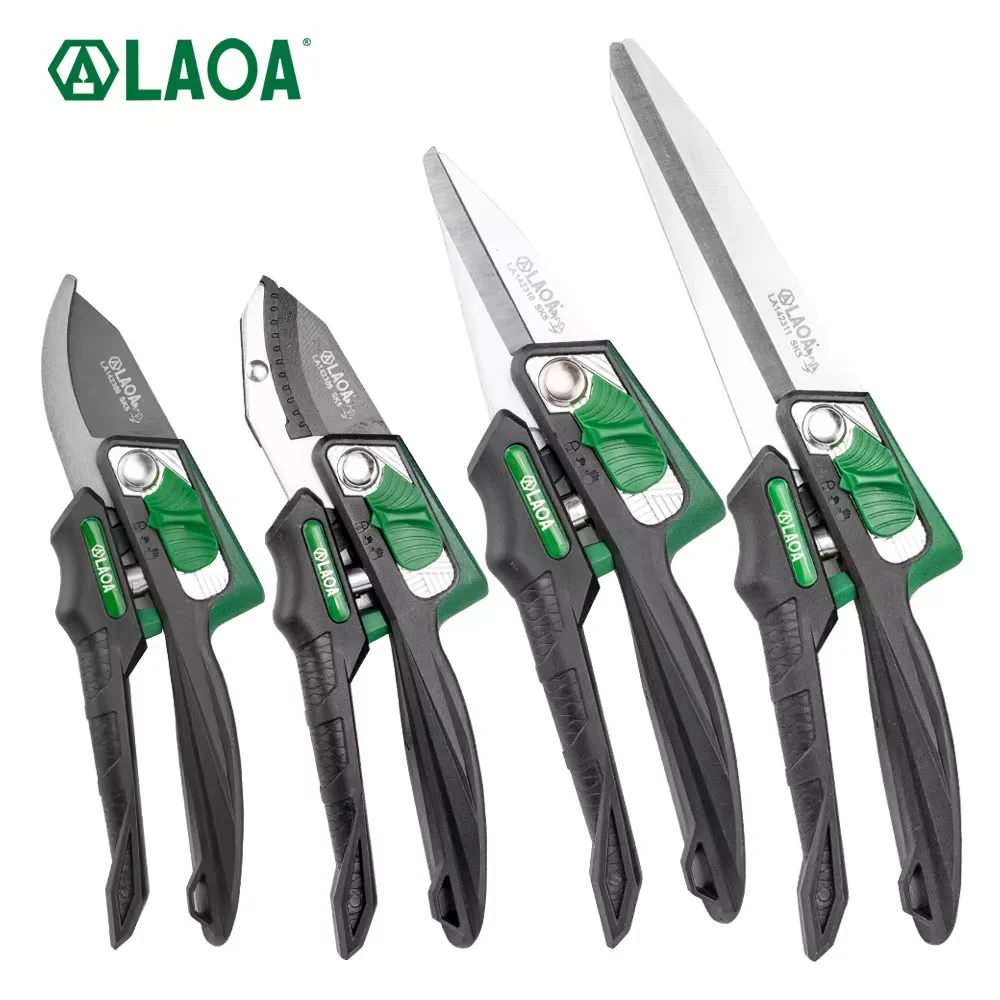 LAOA Garden Scissors Sharp Pruning Anti Slip And Labor-saving Handle SK5 Rust Proof And Wear-resistant Garden Scissors