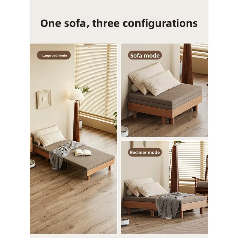 Dual-purpose new small apartment living room multi-functional single and double pull-out retractable bed