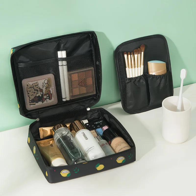 

Multifunction Travel Cosmetic Bag for Women,Large Capacity Toiletry Bag,Waterproof Makeup Organizer,Airplane Carry-On Essentials
