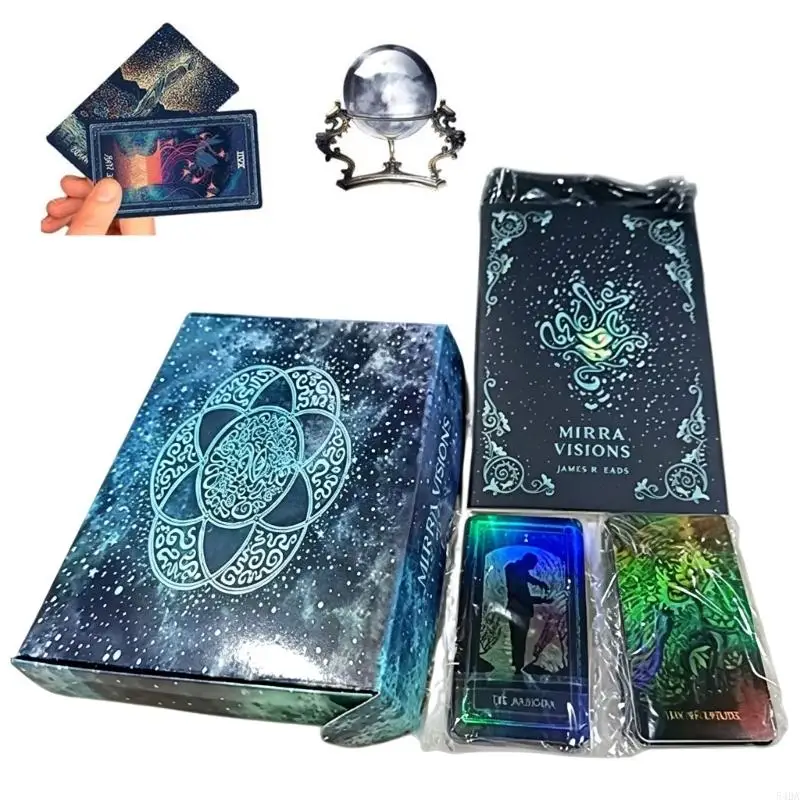 

54DA Lens Tarot Card Set-79 Dynamic holographica Cards+Guidebook (with Star Map Cloth) Spiritual Divination/Meditation