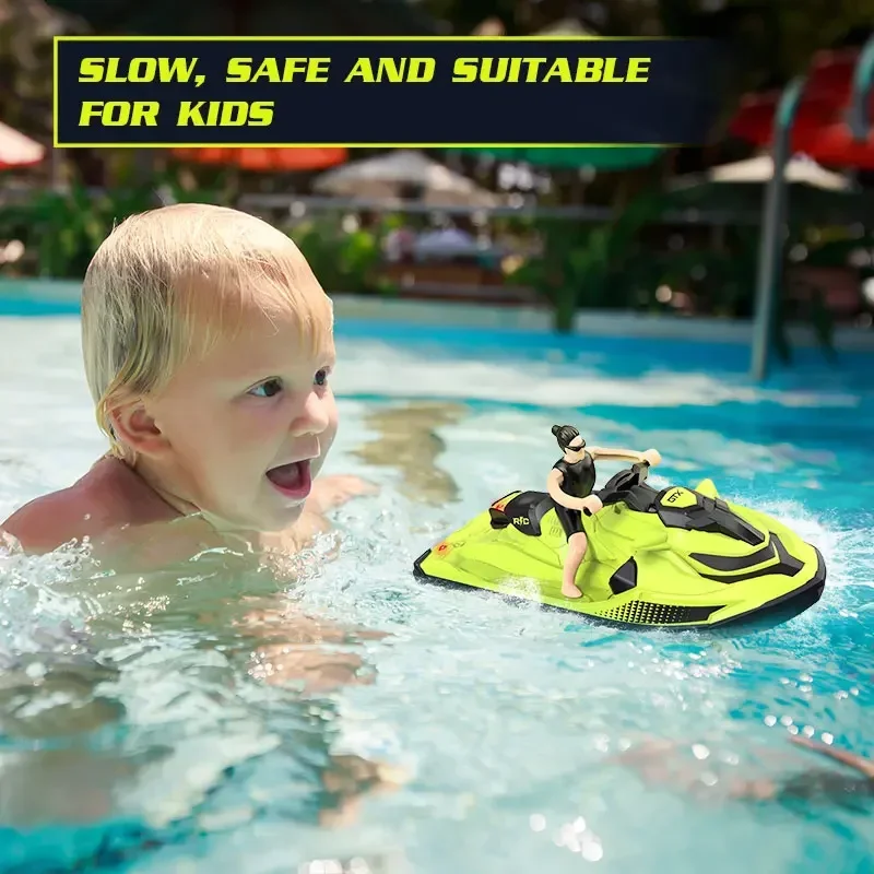 RC Boat High Speed Motorboat Waterproof 2.4G Radio Controlled Boats Racing Ship Electric Speedboat Toys for Adults and Kids