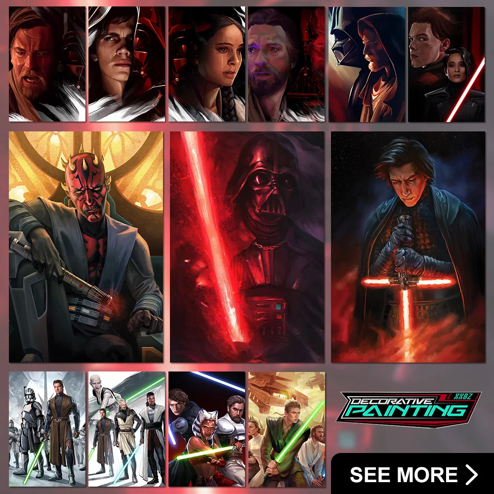 

Star Wars A New Hope Poster Luke Skywalker Wall Art Printed Han Solo Decorative Canvas Ahsoka No Frame Home Painting For Bedroom
