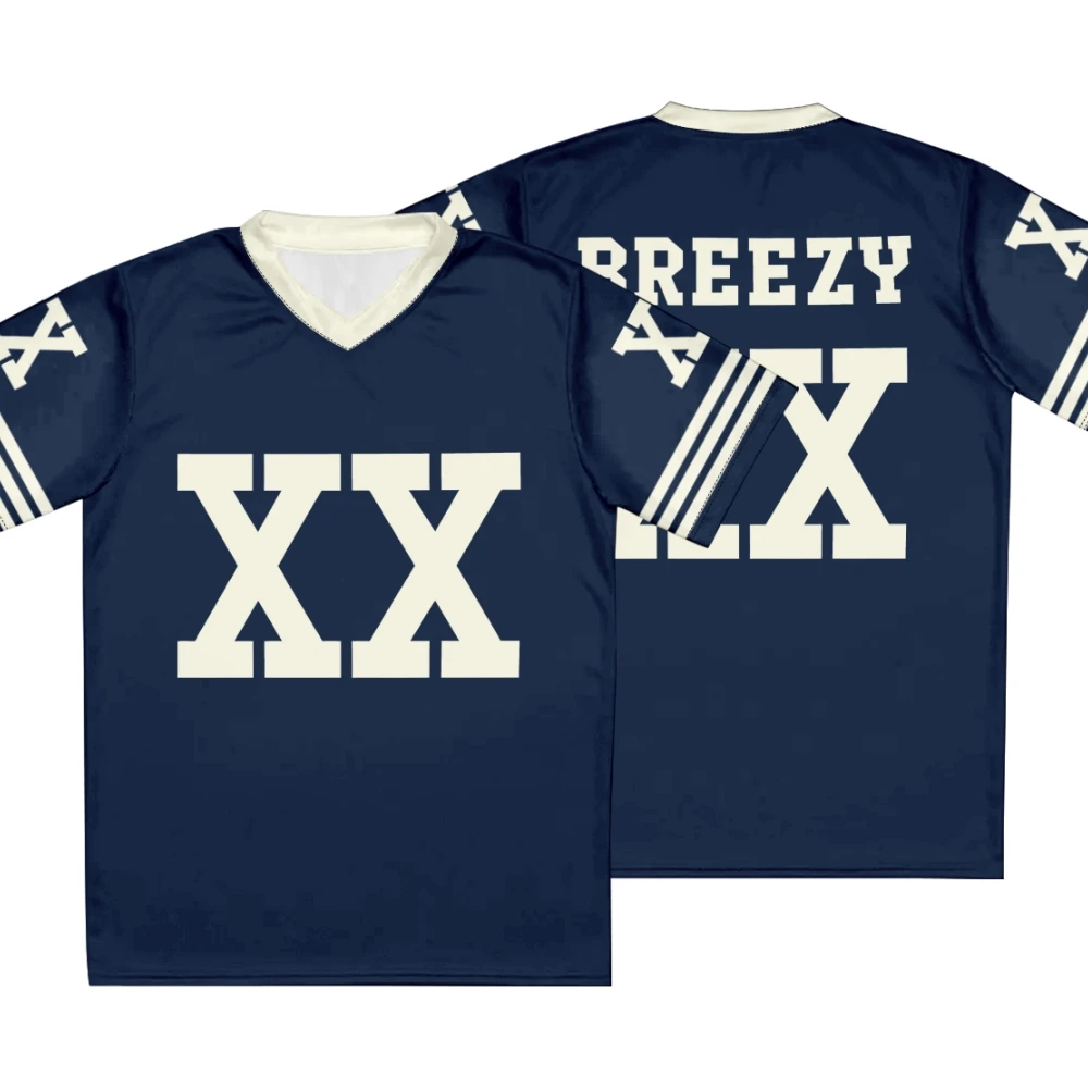 كريس براون بريزي باول XX جولة 2025 قميص الرجال النساء ملابس رياضية جيرسي الخامس الرقبة الملابس y2k أفضل 2025 تيشيرت صيفي