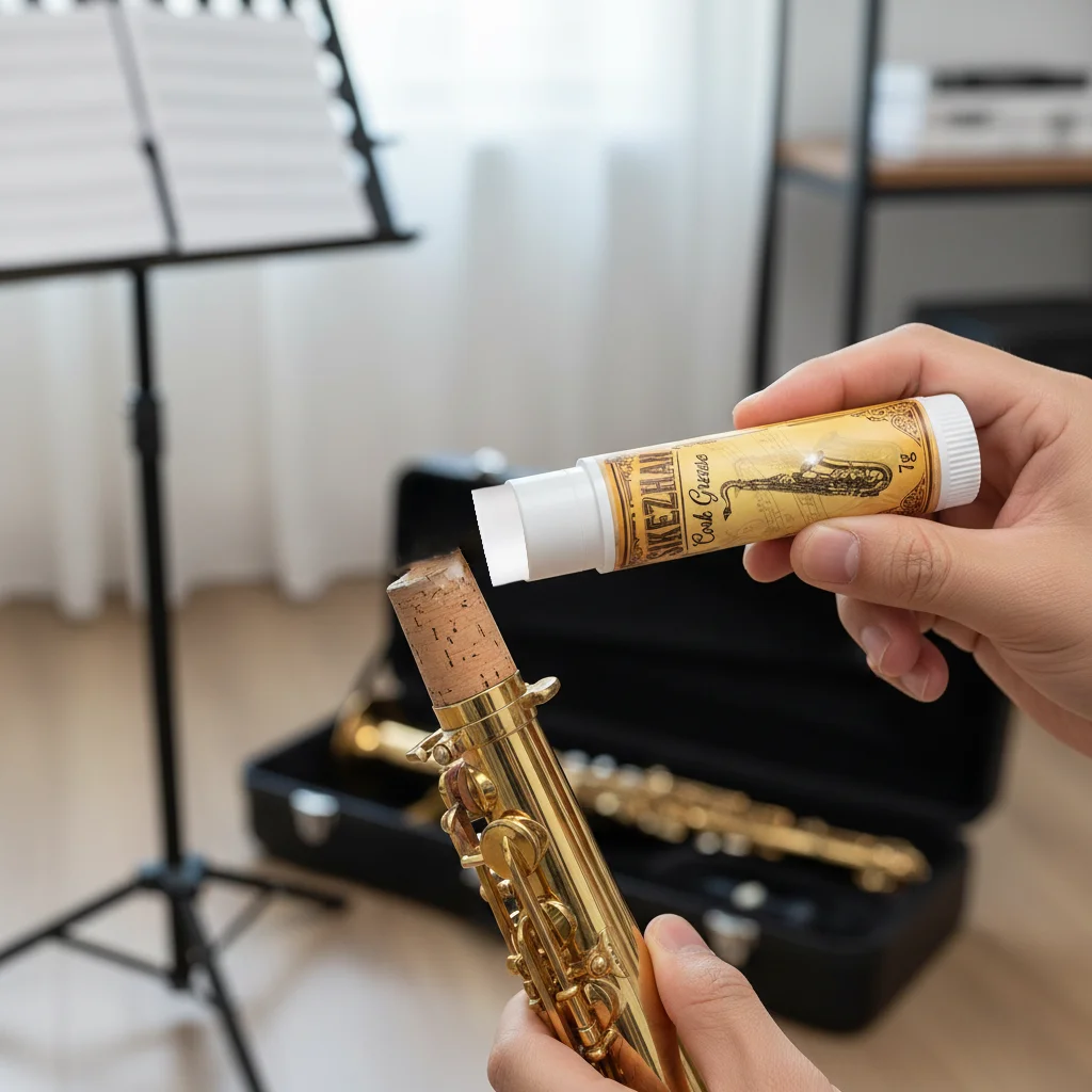 Universal Cork Grease 7g, Woodwind Instrument Lubricant, for Saxophone Clarinet Oboe Flute, Smooth Fit, Seal Care, Low Odor