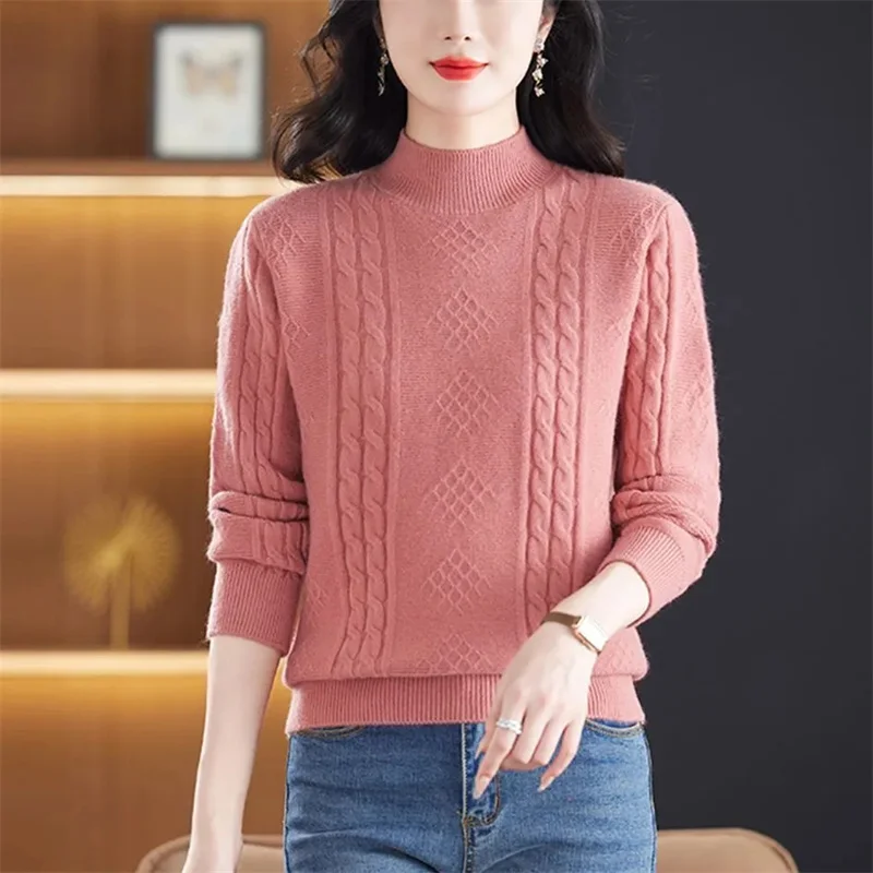

Korean Autumn Winter Women's Sweater New Fashion Knitting Pullover Sweater Ladies Casual All-match Female Knitted Top Jumper