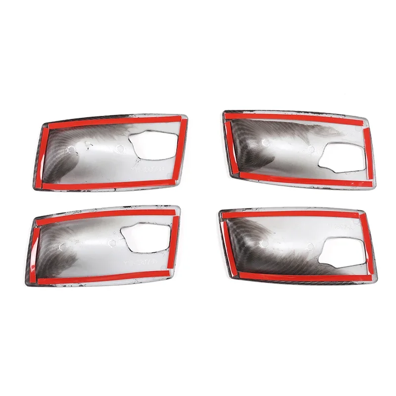 For BMW 5 Series E60 2004 2005 2006 2007 2008 2009 2010 Carbon Texture Car Interior Door Handle Bowl Frame Protective Cover
