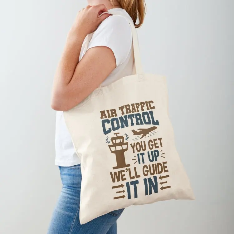 وحدة تحكم المرور الجوي مضحك إقتباس الهدايا حمل حقيبة أكياس البيئية شخصية حمل حقيبة كبيرة المرأة حقيبة كتف قماش