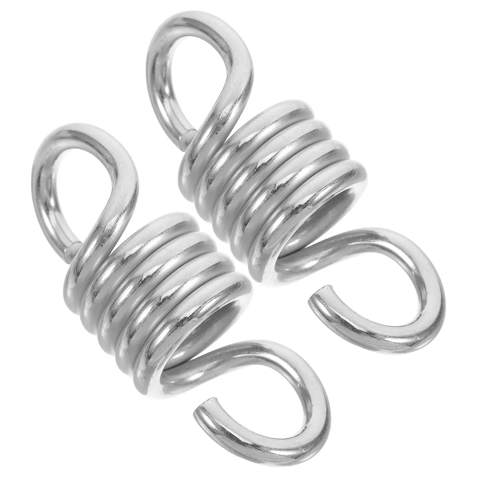 2Pcs Stainless Steel Hammock Spring Heavy Duty Galvanized Iron Hanging Chair Hook Set Porch Swing Replacement Parts Outdoor
