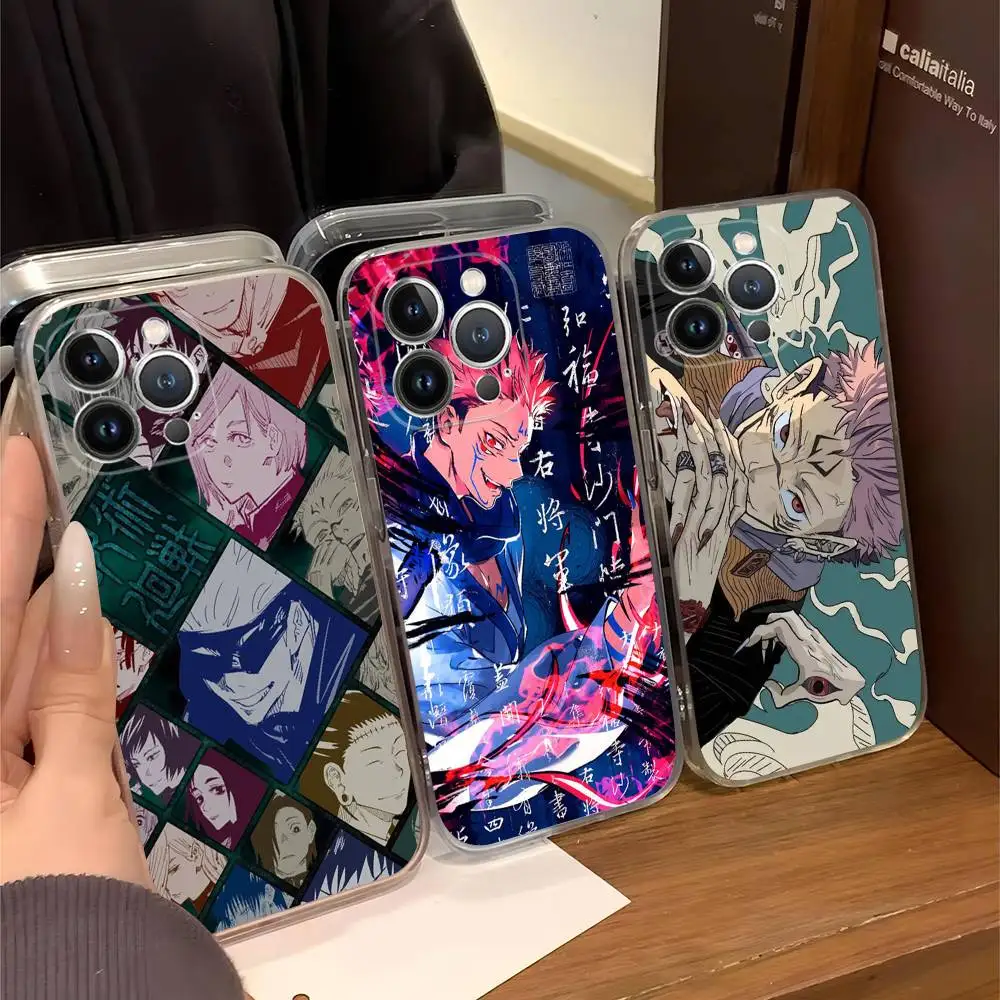 Jujutsu Kaisen Anime Handyhülle für iPhone 16 15 8 7 6 6S Plus X SE XR XS 14 11 12 13 Mini Pro Max Handyhülle