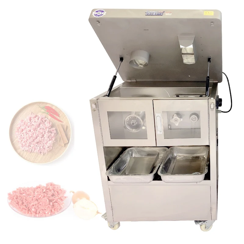 High Power Commercial Integrated Meat Cutting Grinding Machine For Restaurant Kitchens Stainless Steel Multifunctional Meat Pure