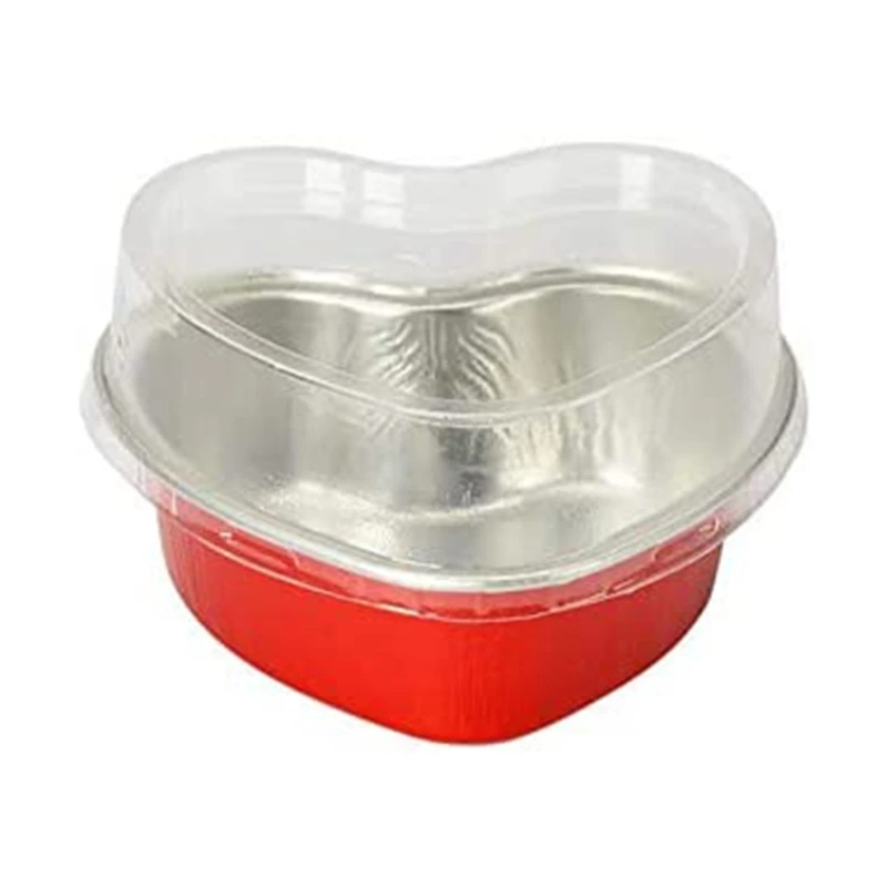 KX4B 100 مل أكواب كب كيك صغيرة للاستعمال مرة واحدة مع غطاء لعيد الأم وعيد الميلاد (100 قطعة/المجموعة)