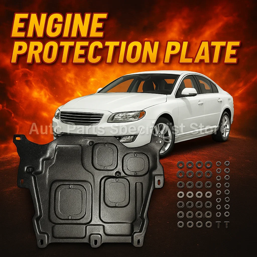 

For Volvo S80 2012-2016 2.0T 3.0T 2013 2014 Black Under Engine Guard Plate Splash Shield Mud Fender Cover Mudguard Protector