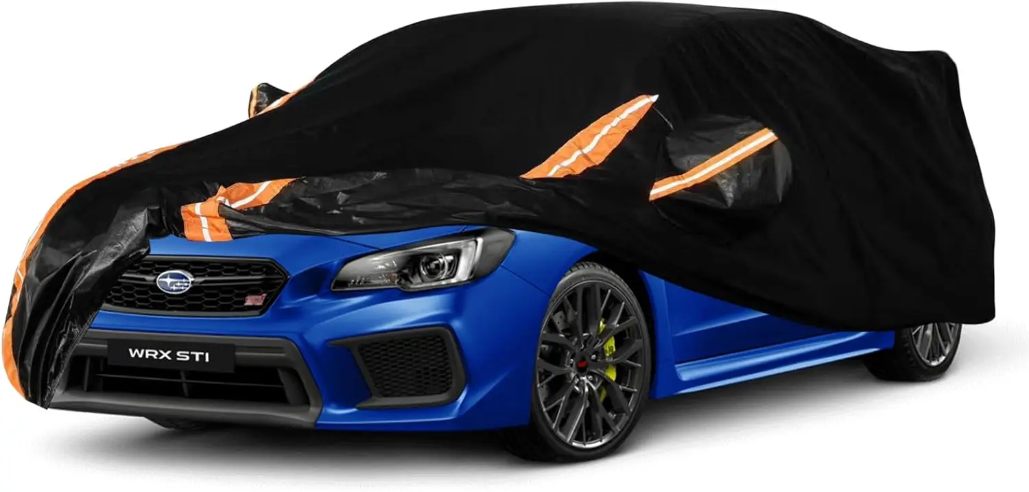 

Всепогодный водонепроницаемый чехол для автомобиля Subaru WRX Impreza STI 2007-2025, 8 слоев, защита от снега/дождя/УФ-излучения, с молнией на двери и сумкой для хранения