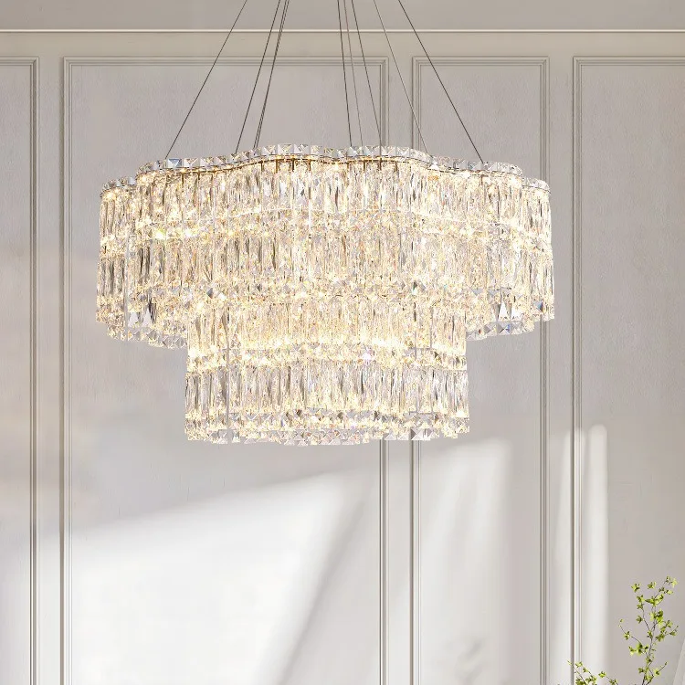 

French light luxury chandelier living room new cream wind hall main lamp pendant lights