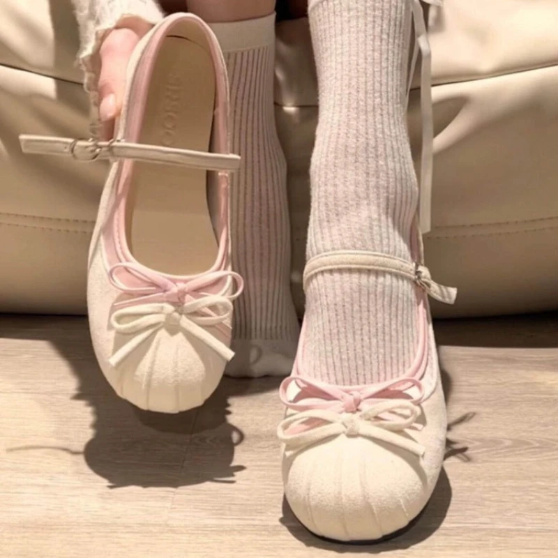Butterfly-knot Women Mary Jane Shoes Fashion Mix Colors Internal Elevation Shoes Ladies Comfort Spring Autumn Concise Footwear