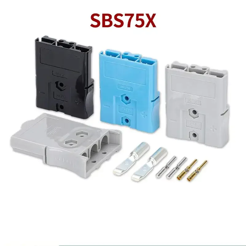 1PCS 75A For Socket 600V SBS75X Bipolar Plug Lithium Battery Connection Plug For Electric Forklift Sightseeing Car