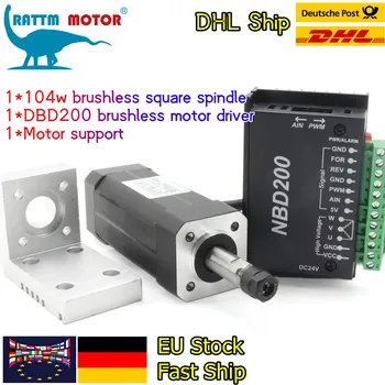 【EU Ship】104W 24VDC Motor Air Cooled Brushless Spindle Motor 42MM ER8+NBD200 Driver Support Analog Variable Speed PWM for CNC 【EU Ship】104W 24VDC Motor Air Cooled Brushless Spindle Motor 42MM ER8+NBD200 Driver Support Analog Variable Speed PWM for CNC