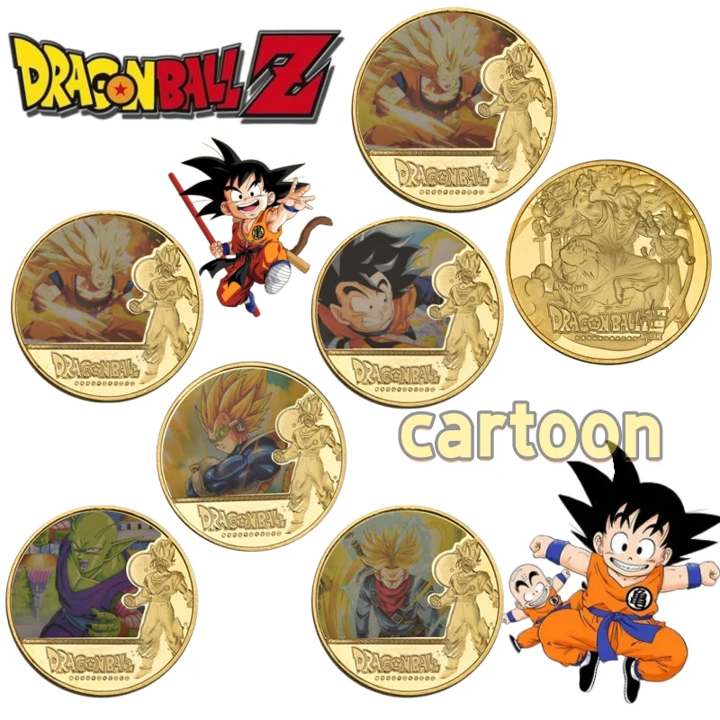 

Dragon Ball Goku Piccolo Badge Cartoon High-Appearance Fashionable Personalized New Creative Portable Commemorative Coin Gift
