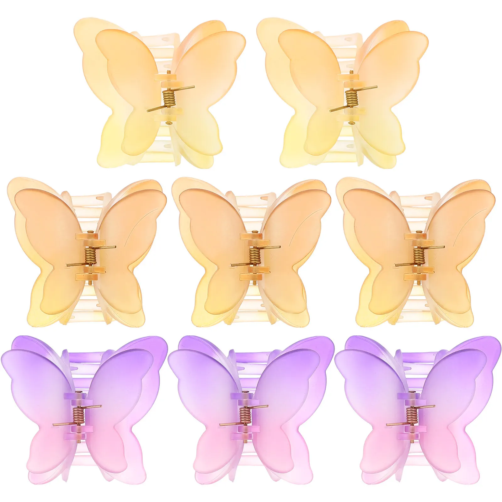 

8Pcs Butterflies Matte Shark Clips Hair Claw Jaw Clips Women Barrettes for Parties Dating Ceremony Daily Use