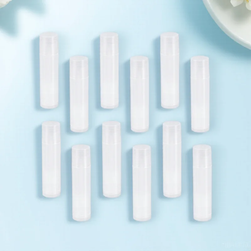 Kit de contenedor de tubo de lápiz labial, 25 uds., con tapas, embalaje vacío de bálsamo labial DIY para tinte brillante