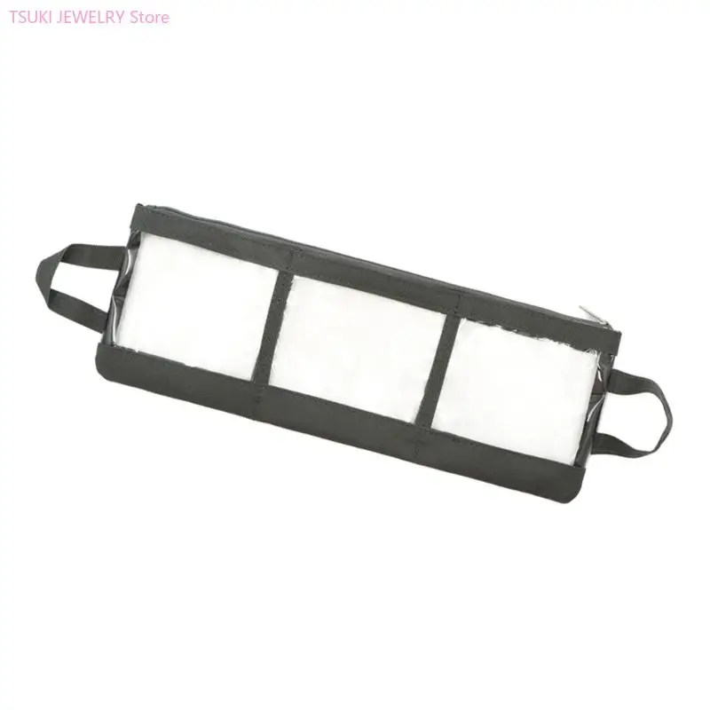 

62KE Portable Travel Jewelry Bag Clear Thick PU Featuring Multiple Sections Waterproof Organizers for Daily Jewelry Use