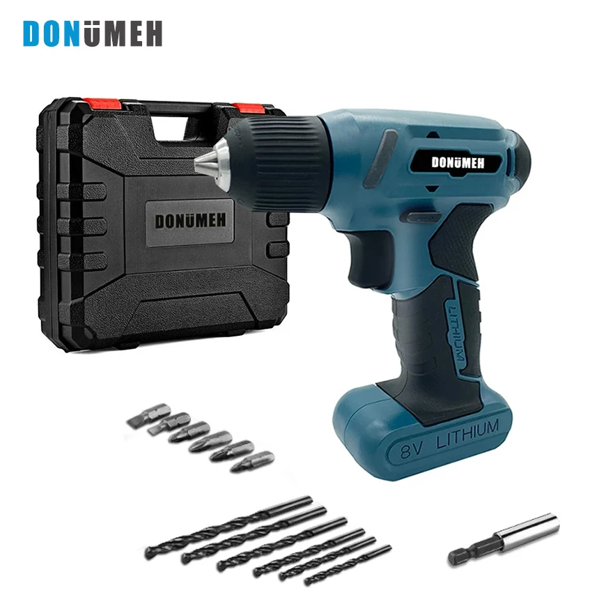 

DONUMEH 8V Cordless Electric Screwdriver Mini Electric Drill Cordless Screwdriver Rechargeable Battery Power Tools Maintenance