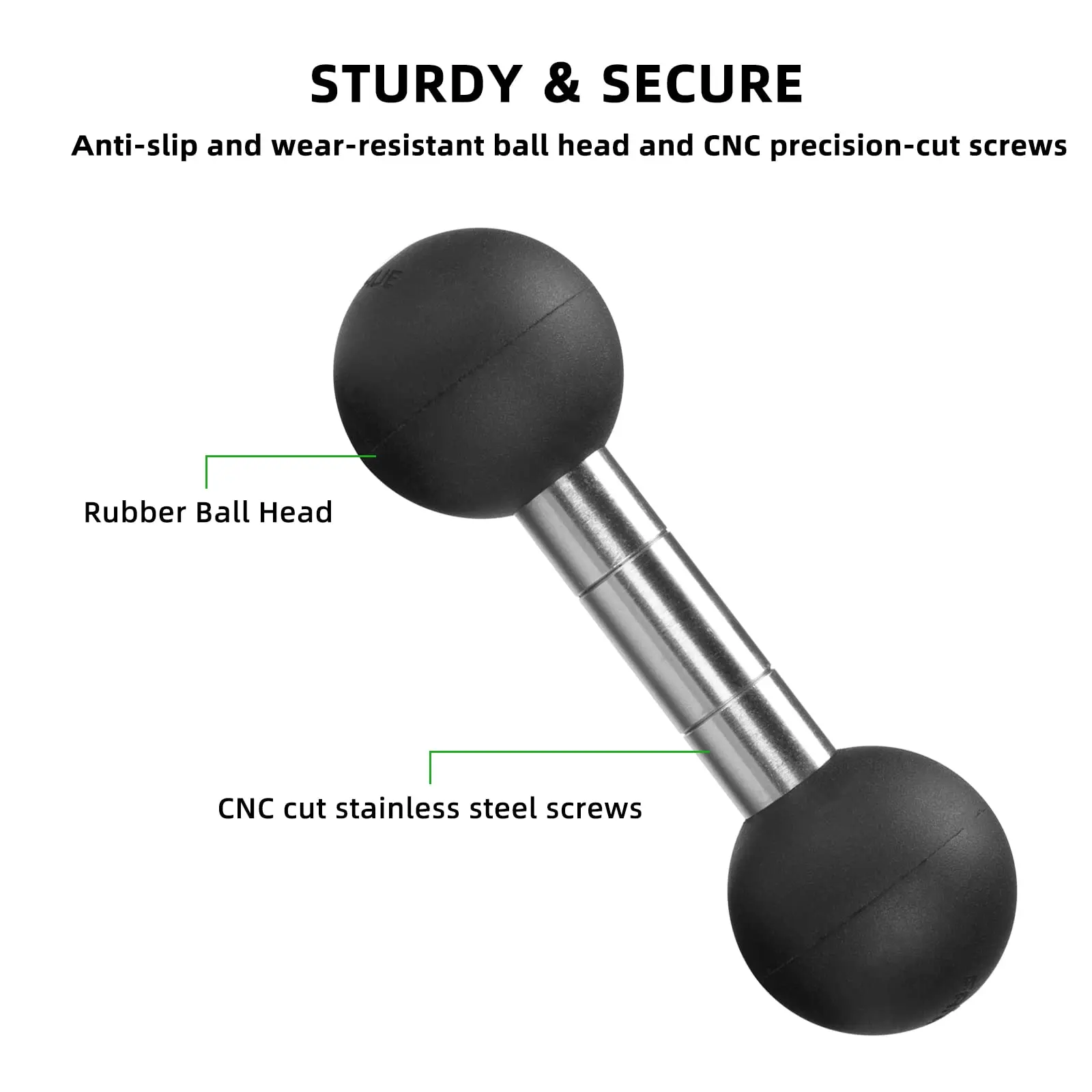 FANAUE Double Ball Mount Adapter 1 Inch to 17mm 25mm Composite Extension Ball Compatible with Double Socket Arm for RAM Mounts