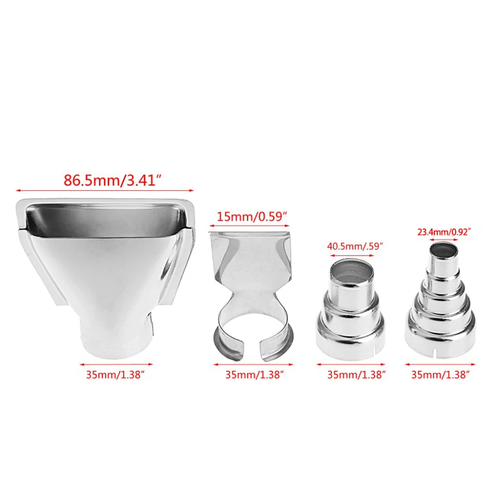 Stainless Steel Heat Gun Nozzle For Hot Air Heat Gun 35mm Diameter Rework Soldering Station Industrial Hot Air Gun Shrink Tools