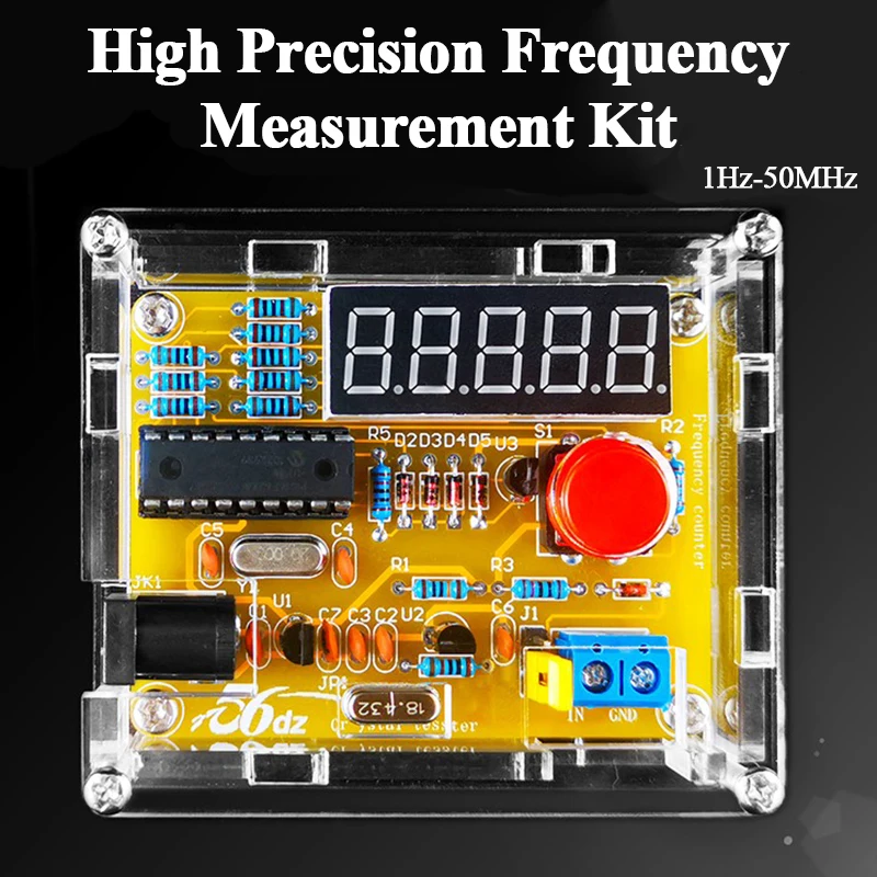 Miernik częstotliwości 1 Hz-50 MHz zestaw do samodzielnego montażu oscylator kwarcowy precyzyjny pomiar obwód cyfrowy produkcja spawania elektronicznego
