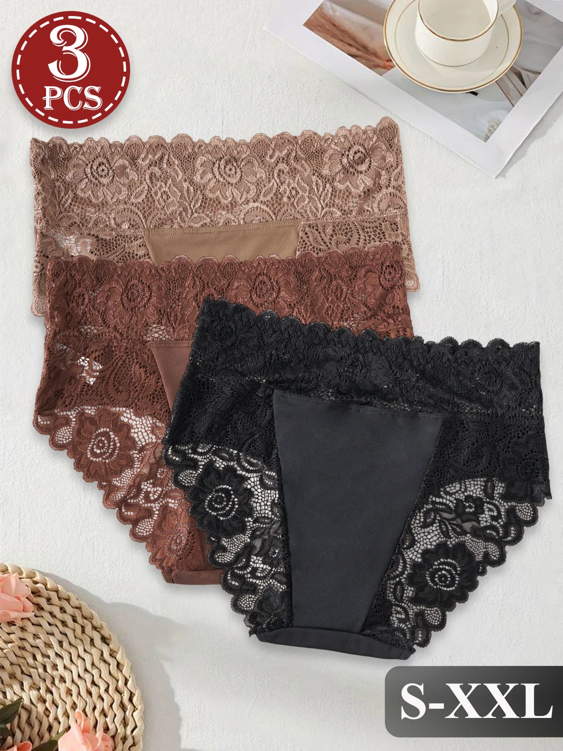 Thumbnail 3 - #26 Latest Womens Lace Trim Comfort Panties Updates