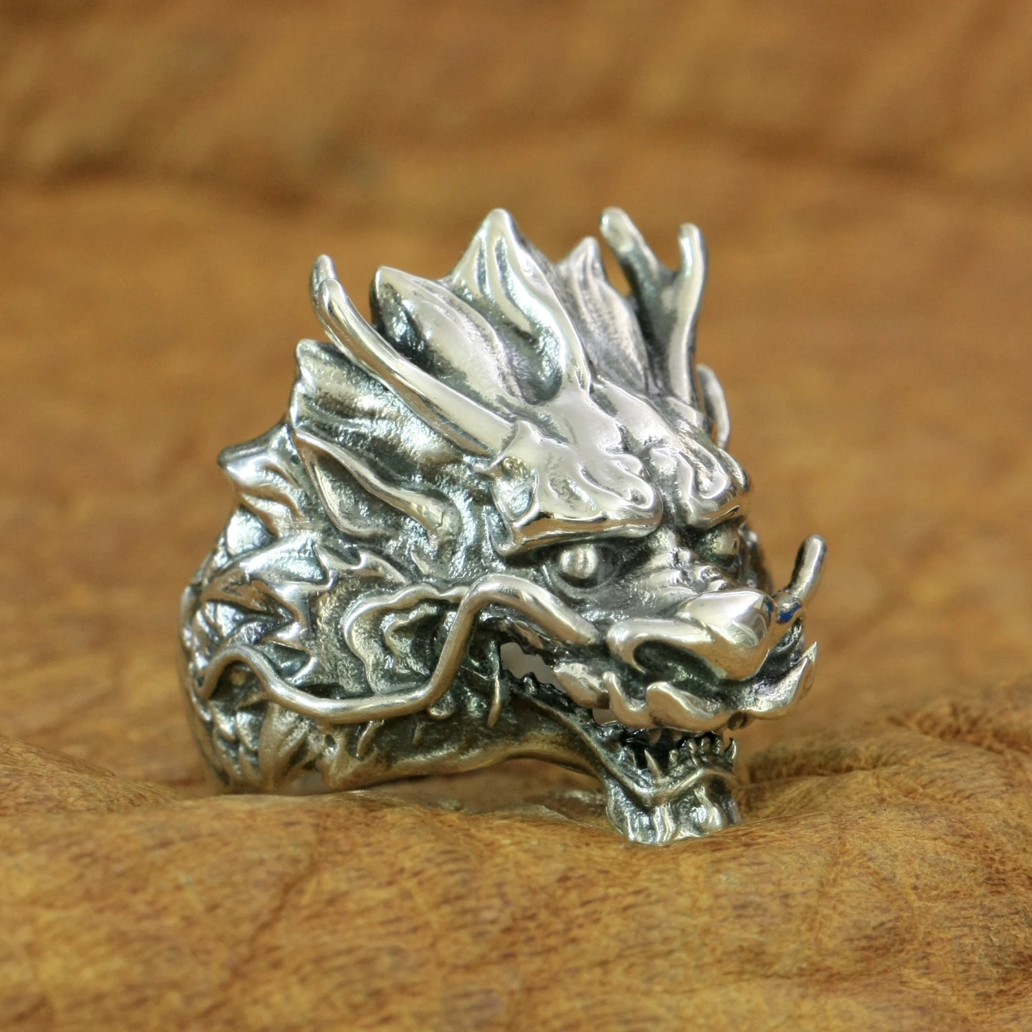 Details 925 Sterling Silver Dragon Ring Biker Punk Jewelry TA197 US Size 7~15 BZ