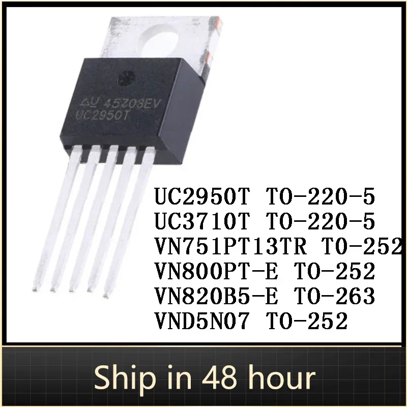 

10PCS UC2950T UC3710T VN751PT13TR VN800PT-E VN820B5-E VND5N07 TO-220 TO-252 TO-262 Driver IC Chip Stock PCB arduino Free Shiping