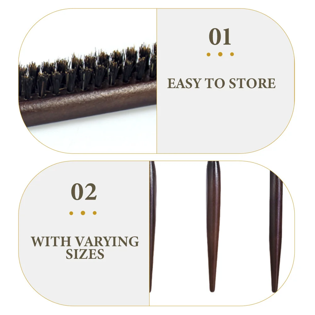 

3Pcs Wooden Hair Styling Comb Set Tail Combs Smooth Slicking Back Hair Brush for Women Professional Salon Use Salon Comb