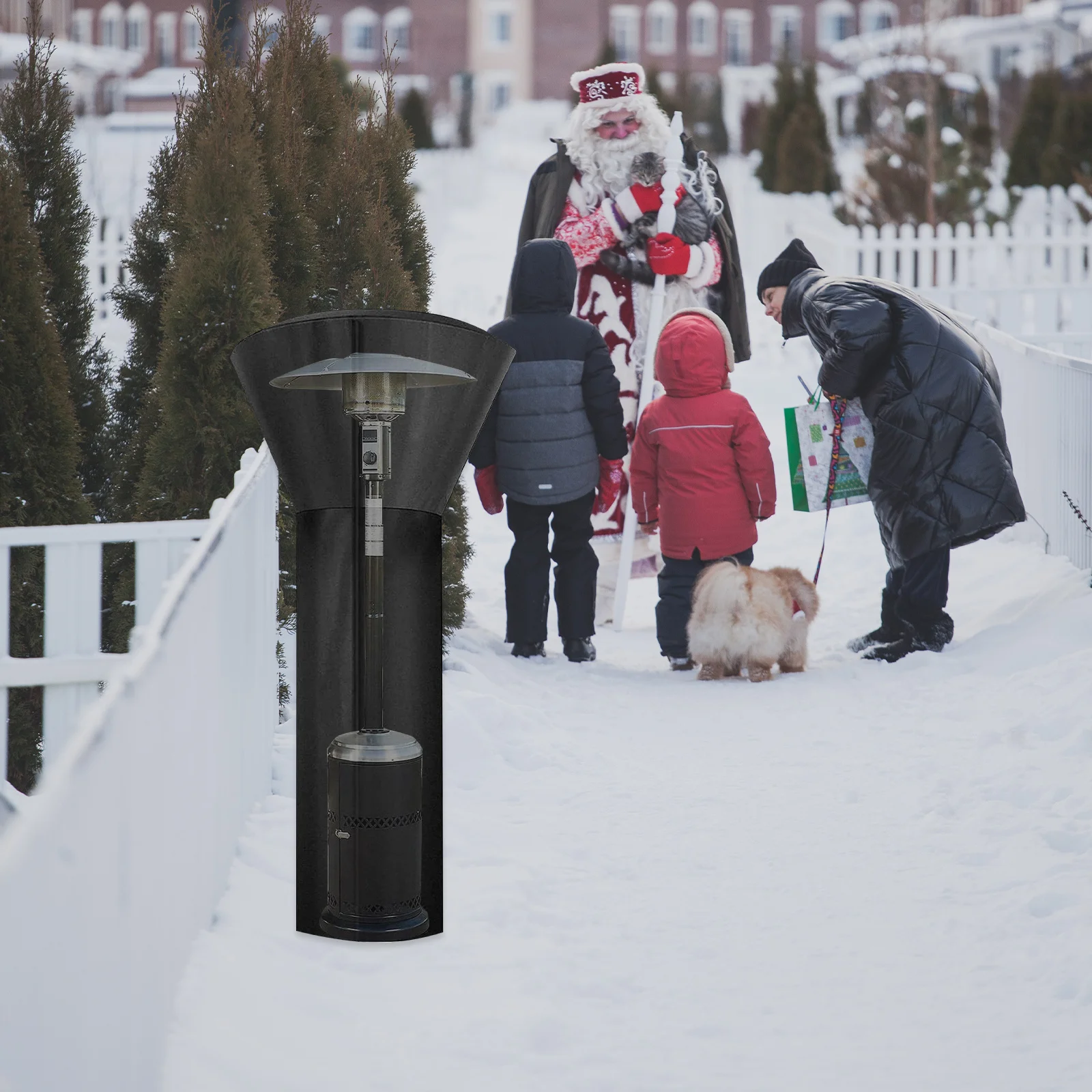 

Gas Patio Heater Waterproof Cover Durable Polyester Zipper Protective Cover for Outdoor Patio Heater Dust Snow Rain